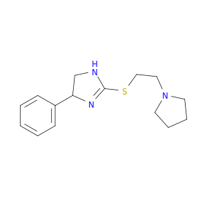 1H-Imidazole, 4,5-dihydro-4-phenyl-2-[[2-(1-pyrrolidinyl)ethyl]thio]-