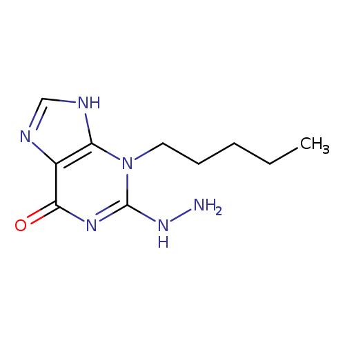2-Hydrazono-3-pentyl-3,4,5,7-tetrahydro-1H-purin-6(2H)-one