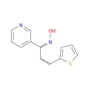 2-Propen-1-one, 1-(3-pyridinyl)-3-(2-thienyl)-, oxime