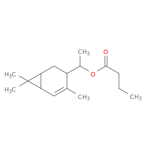 Butanoic acid, 1-(4,7,7-trimethylbicyclo[4.1.0]hept-4-en-3-yl)ethyl ester
