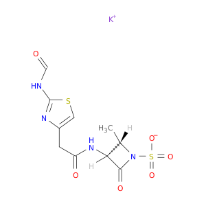 1-氮杂丁烯酸,3-[[2-(甲酰氨基氨基)-4-噻唑基]乙酰基]氨基]-2-甲基-4-氧代,单溶钾盐,(2s-Trans)-