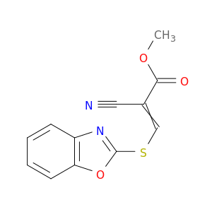 2-Propenoic acid, 3-(2-benzoxazolylthio)-2-cyano-, methyl ester