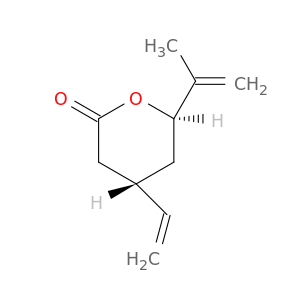 2H-Pyran-2-one, 4-ethenyltetrahydro-6-(1-methylethenyl)-, trans-