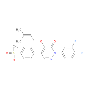 3(2H)-PYRIDAZINONE, 2-(3,4-DIFLUOROPHENYL)-4-[(3-METHYL-2-BUTEN-1-YL)OXY]-5-[4-(METHYLSULFONYL)PHENYL]-