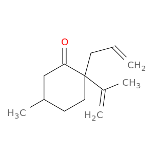 Cyclohexanone, 5-methyl-2-(1-methylethenyl)-2-(2-propenyl)-