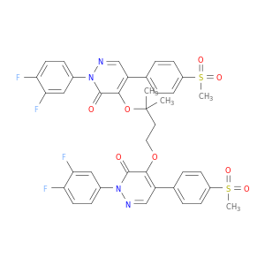 3(2H)-PYRIDAZINONE, 4,4'-[(1,1-DIMETHYL-1,3-PROPANEDIYL)BIS(OXY)]BIS[2-(3,4-DIFLUOROPHENYL)-5-[4-(METHYLSULFONYL)PHENYL]-