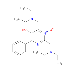 5-Pyrimidinol, 2,4-bis[(diethylamino)methyl]-6-phenyl-, 3-oxide
