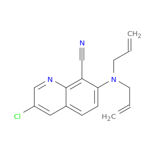 8-Quinolinecarbonitrile, 3-chloro-7-(di-2-propenylamino)-