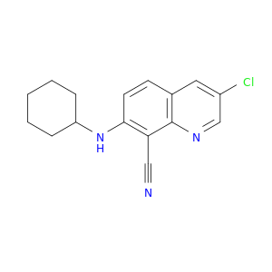 8-Quinolinecarbonitrile, 3-chloro-7-(cyclohexylamino)-