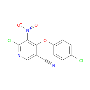 3-Pyridinecarbonitrile, 6-chloro-4-(4-chlorophenoxy)-5-nitro-