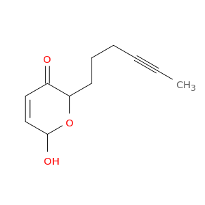 2H-Pyran-3(6H)-one, 2-(4-hexynyl)-6-hydroxy-