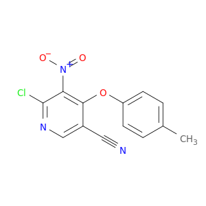 3-Pyridinecarbonitrile, 6-chloro-4-(4-methylphenoxy)-5-nitro-