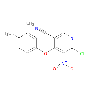 3-Pyridinecarbonitrile, 6-chloro-4-(3,4-dimethylphenoxy)-5-nitro-