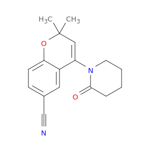 2H-1-Benzopyran-6-carbonitrile, 2,2-dimethyl-4-(2-oxo-1-piperidinyl)-