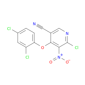 3-Pyridinecarbonitrile, 6-chloro-4-(2,4-dichlorophenoxy)-5-nitro-