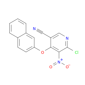 3-Pyridinecarbonitrile, 6-chloro-4-(2-naphthalenyloxy)-5-nitro-
