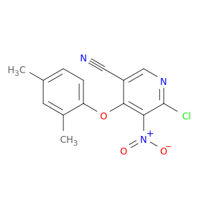3-Pyridinecarbonitrile, 6-chloro-4-(2,4-dimethylphenoxy)-5-nitro-
