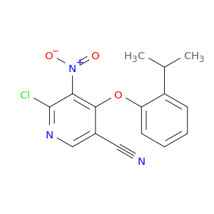 3-Pyridinecarbonitrile, 6-chloro-4-[2-(1-methylethyl)phenoxy]-5-nitro-