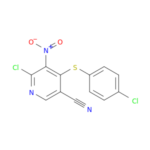 3-Pyridinecarbonitrile, 6-chloro-4-[(4-chlorophenyl)thio]-5-nitro-
