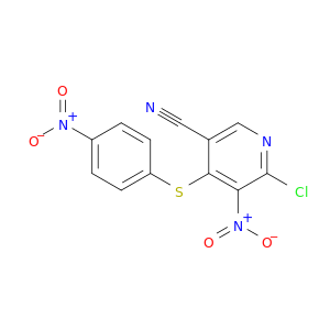 3-Pyridinecarbonitrile, 6-chloro-5-nitro-4-[(4-nitrophenyl)thio]-