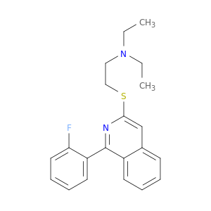 Ethanamine, N,N-diethyl-2-[[1-(2-fluorophenyl)-3-isoquinolinyl]thio]-