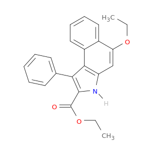 3H-Benz[e]indole-2-carboxylic acid, 5-ethoxy-1-phenyl-, ethyl ester