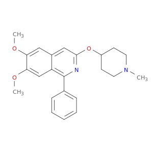 Isoquinoline, 6,7-dimethoxy-3-[(1-methyl-4-piperidinyl)oxy]-1-phenyl-