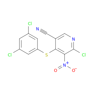 3-Pyridinecarbonitrile, 6-chloro-4-[(3,5-dichlorophenyl)thio]-5-nitro-
