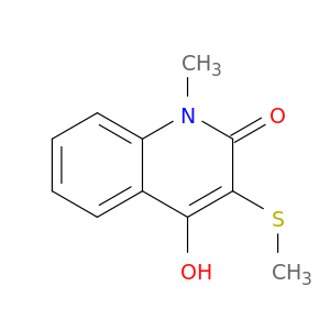 2(1H)-Quinolinone, 4-hydroxy-1-methyl-3-(methylthio)-