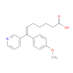 6-Heptenoic acid, 7-(4-methoxyphenyl)-7-(3-pyridinyl)-, (E)-