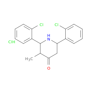 4-Piperidinone, 2,6-bis(2-chlorophenyl)-3-methyl-, hydrochloride