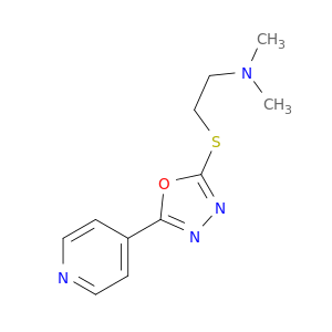 N,N-Dimethyl-2-((5-(pyridin-4-yl)-1,3,4-oxadiazol-2-yl)thio)ethanamine