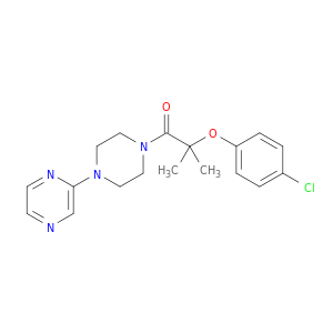 Piperazine, 1-[2-(4-chlorophenoxy)-2-methyl-1-oxopropyl]-4-pyrazinyl-
