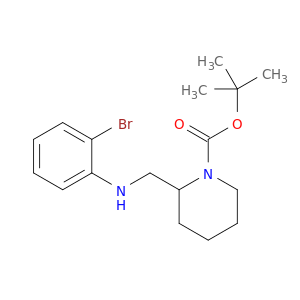 1-Piperidinecarboxylicacid, 2-[[(2-bromophenyl)amino]methyl]-, 1,1-dimethylethyl ester