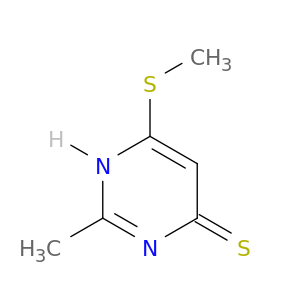 4(1H)-Pyrimidinethione, 2-methyl-6-(methylthio)-