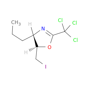 Oxazole, 4,5-dihydro-5-(iodomethyl)-4-propyl-2-(trichloromethyl)-, trans-