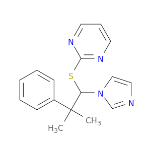 Pyrimidine, 2-[[1-(1H-imidazol-1-yl)-2-methyl-2-phenylpropyl]thio]-