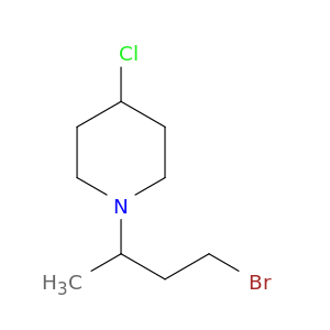 Piperidine, 1-(3-bromo-1-methylpropyl)-4-chloro-