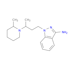 1H-Indazol-3-amine, 1-[3-(2-methyl-1-piperidinyl)butyl]-