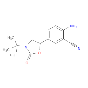 Benzonitrile, 2-amino-5-[3-(1,1-dimethylethyl)-2-oxo-5-oxazolidinyl]-
