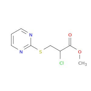 Propanoic acid, 2-chloro-3-(2-pyrimidinylthio)-, methyl ester