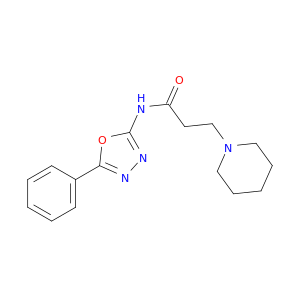1-Piperidinepropanamide, N-(5-phenyl-1,3,4-oxadiazol-2-yl)-