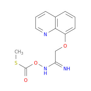 Ethanimidamide, N-[[(methylthio)carbonyl]oxy]-2-(8-quinolinyloxy)-