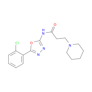 1-Piperidinepropanamide, N-[5-(2-chlorophenyl)-1,3,4-oxadiazol-2-yl]-