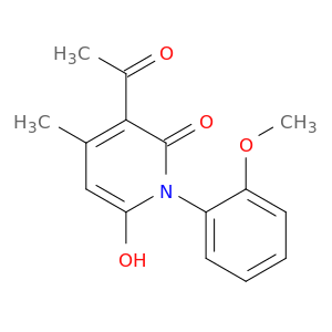 2(1H)-Pyridinone, 3-acetyl-6-hydroxy-1-(2-methoxyphenyl)-4-methyl-
