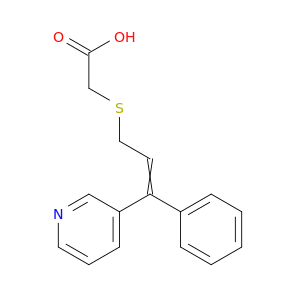 Acetic acid, [[3-phenyl-3-(3-pyridinyl)-2-propenyl]thio]-
