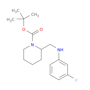 1-Piperidinecarboxylicacid, 2-[[(3-fluorophenyl)amino]methyl]-, 1,1-dimethylethyl ester