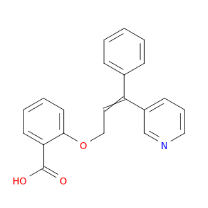 Benzoic acid, 2-[[3-phenyl-3-(3-pyridinyl)-2-propenyl]oxy]-
