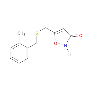 3(2H)-Isoxazolone, 5-[[[(2-methylphenyl)methyl]thio]methyl]-