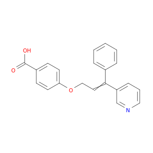 Benzoic acid, 4-[[3-phenyl-3-(3-pyridinyl)-2-propenyl]oxy]-